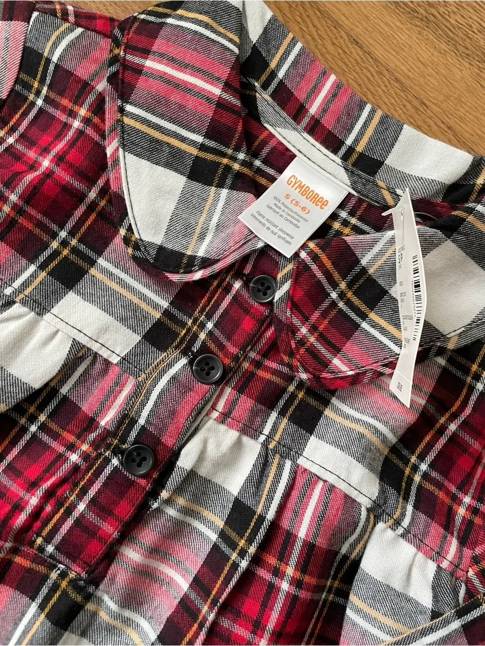 NWT Gymboree plaid flannel nightgown size 5-6 smalL